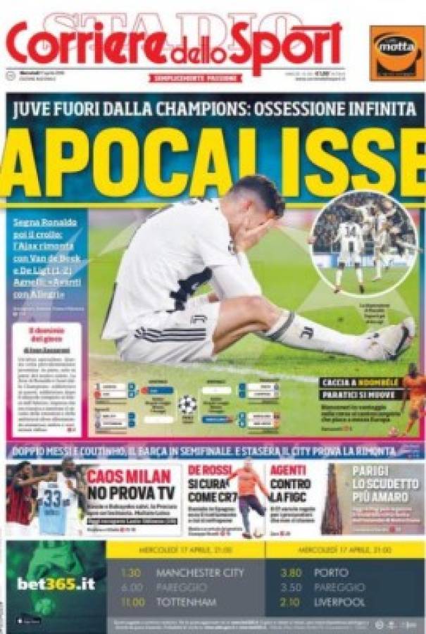 Las portadas del mundo que alaban a Messi y destrozan a Cristiano tras el fracaso en Champions