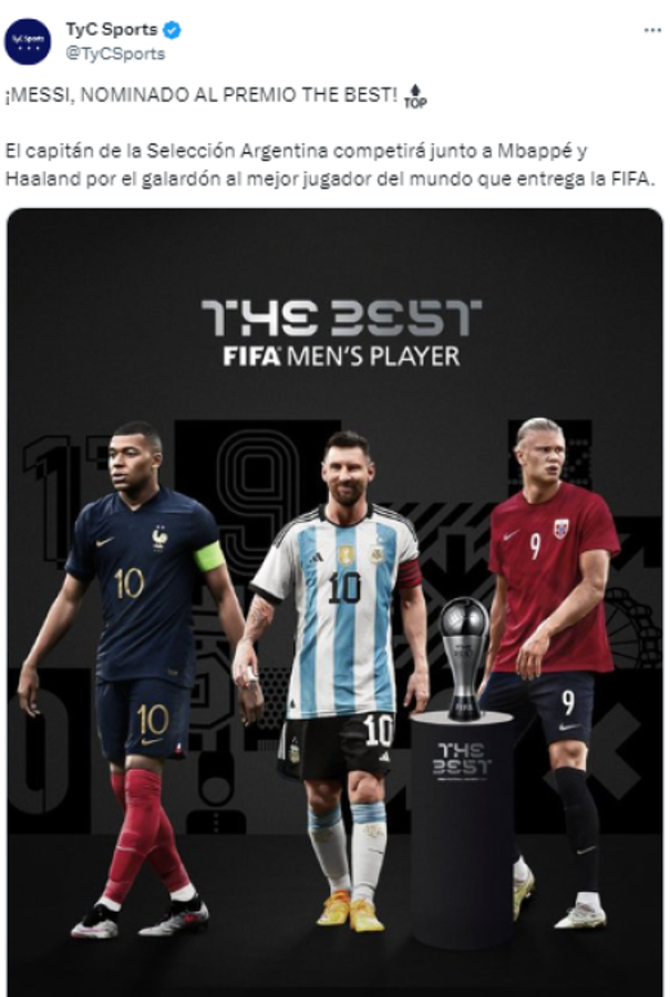 Indignación con Messi por su nominación al The Best 2023: “Es surrealista, Cristiano Ronaldo tuvo mejor año”