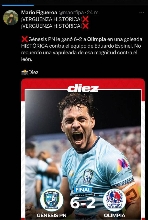 Falta de respeto Humillante: la prensa crítica a los jugadores del Olimpia de Espinel tras recibir goleada histórica por Génesis