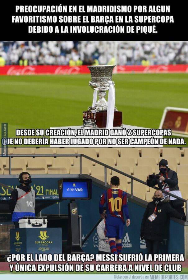 Florentino y Messi son protagonistas: Los jocosos memes que dejó los audios filtrados de Piqué con Rubiales por la Supercopa