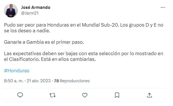 Lo que dicen los periodistas y medios sobre el grupo que le tocó a Honduras en el Mundial Sub-20: “Pudo ser peor”