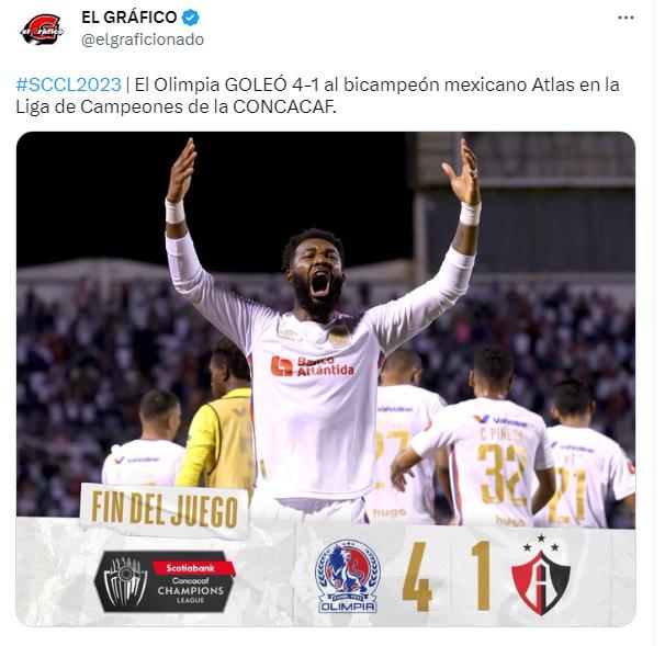 “Terror en Honduras”, “exhibición” y “la novatez les costó caro”: Así reaccionan en México el día después del Olimpia-Atlas