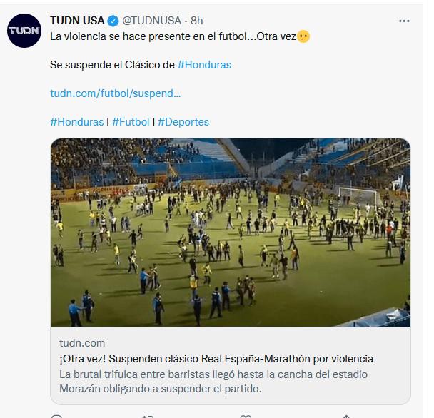 “Terrible” y “clásico manchado”: La prensa internacional y periodistas sobre los incidentes en el Real España-Marathón