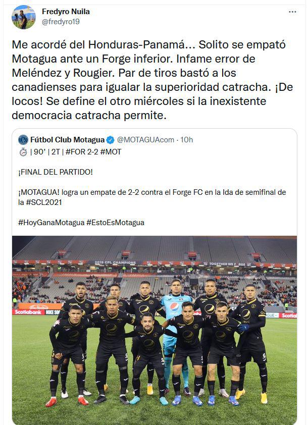 “Se empató solo”: Lo que dicen en redes sobre el empate de Motagua ante Forge FC en la Liga de Concacaf