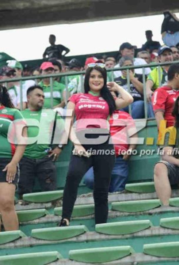 Lindas chicas se roban las miradas en la semifinal entre Marathón y Motagua