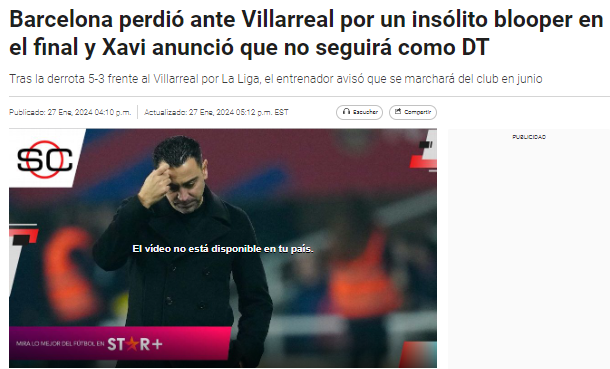 Xavi se va del Barcelona en junio y la prensa reacciona: “Se acabó la farsa; adiós a LaLiga”