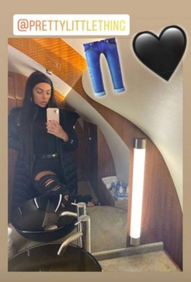 En su avión privado: Así celebró Georgina Rodríguez el hattrick de Cristiano Ronaldo con Juventus   