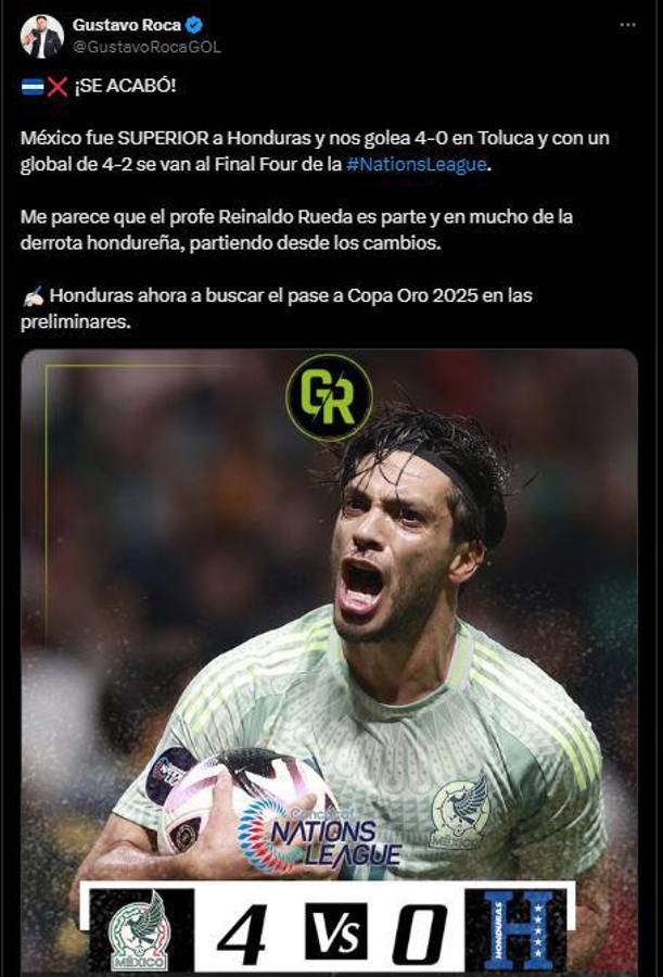 La prensa hondureña atiza contra Reinaldo Rueda tras goleada ante México: “Es toda tuya”, “Expuso de forma horrible al jugador” y “Fue vulnerable”