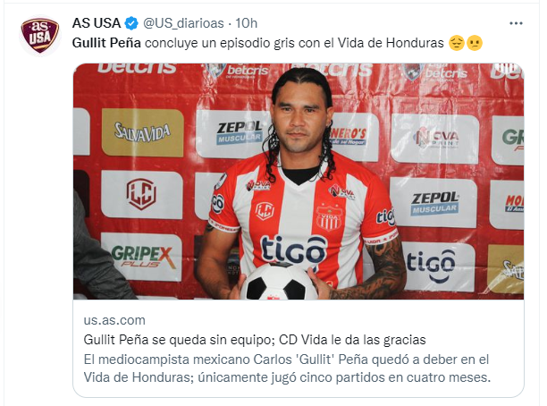 “Otro fracaso más” y “lo mandaron a casa”: prensa mexicana es dura con Gullit Peña tras salida del Vida