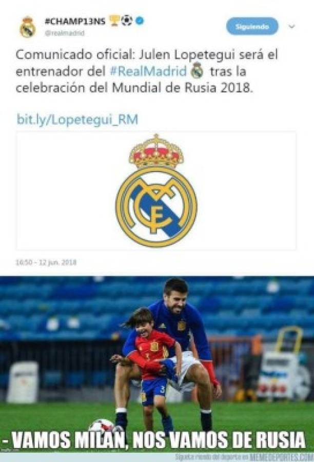 Crueles memes del despido de Lopetegui de la selección de España donde no se salva el Real Madrid