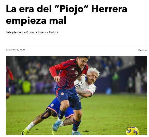 Miguel “Piojo” Herrera sufrió goleada en su debut ante USA: lo que dicen en Costa Rica y el único jugador que lo “enamoró”
