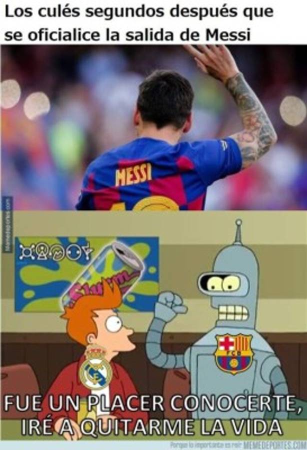 Siguen las burlas: Los otros memes que no has visto del 'adiós' de Messi al Barcelona