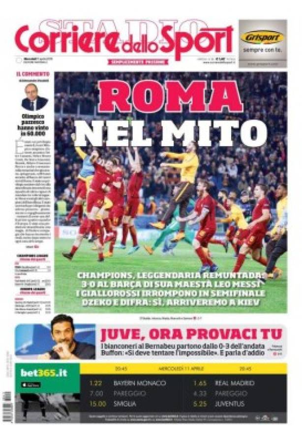 PORTADAS: Tragedia en España y júbilo en Italia con el triunfo de la Roma