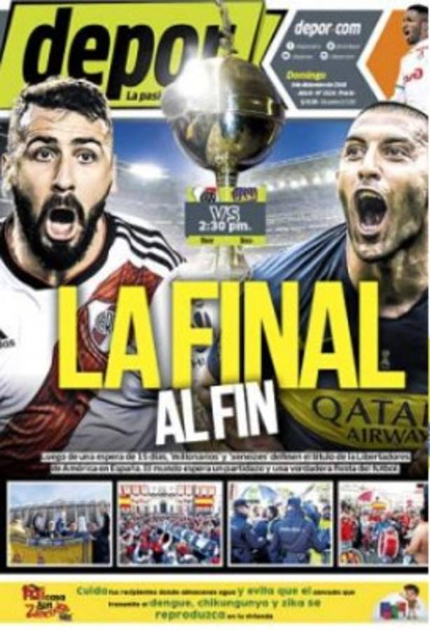 ¡Superfinal! River y Boca se roban las portadas de los periódicos más importantes del mundo