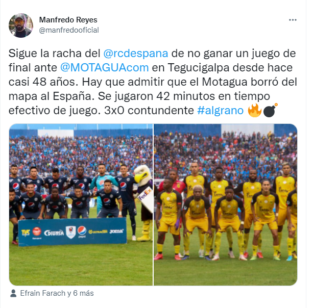 Tajantes: periodistas reaccionan tras el baile que le dio Motagua a Real España en la final de ida