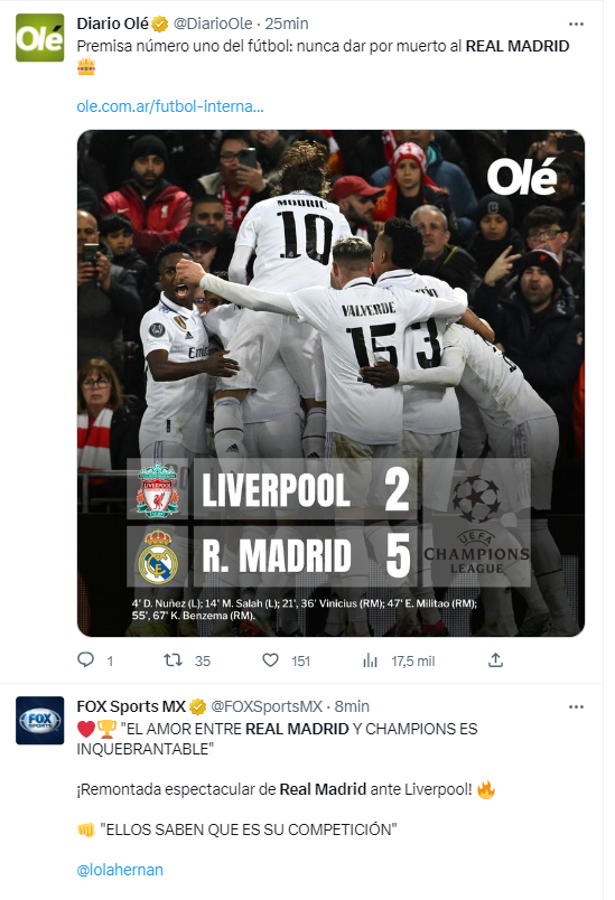 ¡En Inglaterra despedazan al Liverpool! Medios se rinden al supremo Real Madrid que goleó en Champions League