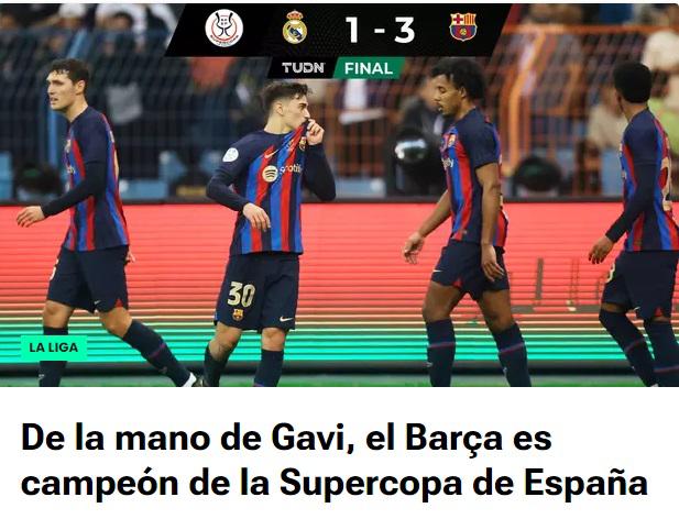 “Baño árabe”, “Barcelona devora al Real Madrid”: Prensa internacional reacciona tras el título del Barça en la Supercopa