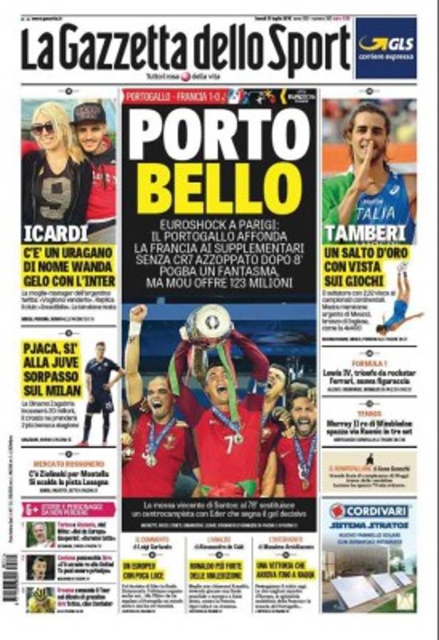 Las portadas en el mundo tras la conquista de Cristiano con Portugal