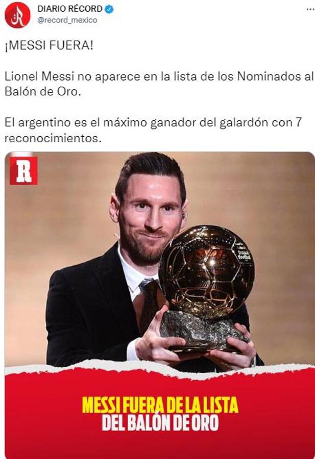 “Su declive es imparable, se hizo la luz”: Así reaccionó la prensa luego de que Messi quedó fuera del Balón de Oro 2022