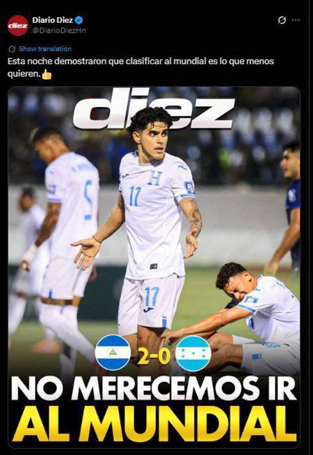 Vergonzoso, Somos el hazmerreír: señalan al culpable de la caída de Honduras ante Nicaragua en la Eliminatoria