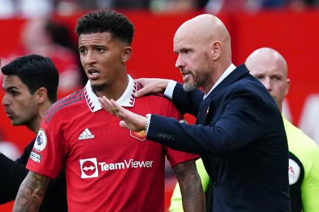 Sancho desmintió a Ten Hag por su no convocatoria en el partido que perdieron ante Arsenal.