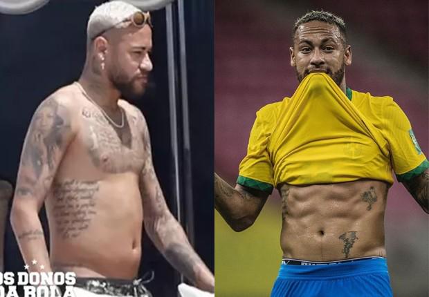 El terrible cambio físico de Neymar y la otra figura de la selección de Brasil que también es tildado de gordo