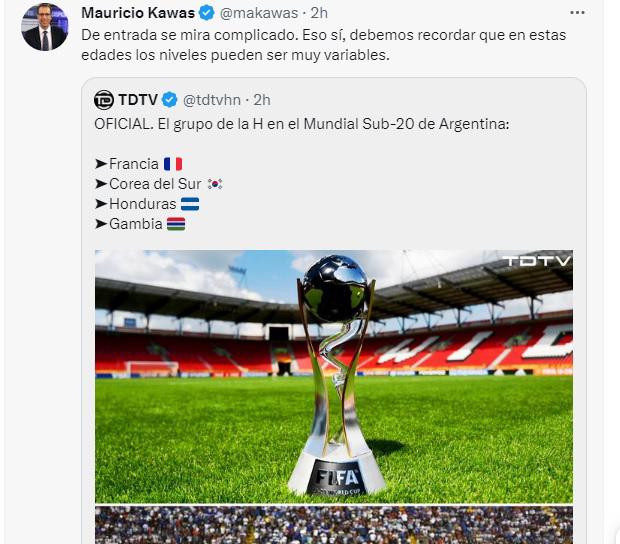 Lo que dicen los periodistas y medios sobre el grupo que le tocó a Honduras en el Mundial Sub-20: “Pudo ser peor”