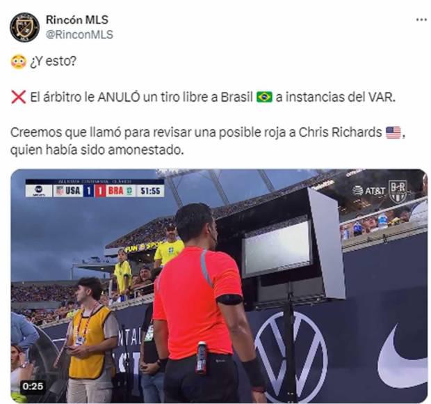 “Insólito uso del VAR y tenía que ser de Concacaf”: la dura reacción contra Said Martínez  por su error en el EEUU - Brasil