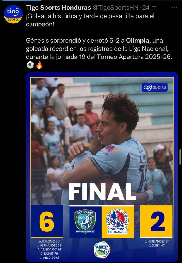 Falta de respeto Humillante: la prensa crítica a los jugadores del Olimpia de Espinel tras recibir goleada histórica por Génesis