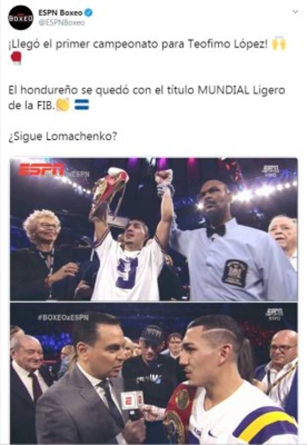 Lo que dicen los medios luego de que Teófimo López ganara el título mundial