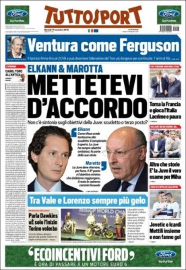 Las mejores portadas de este martes futbolero 17 de noviembre de 2015