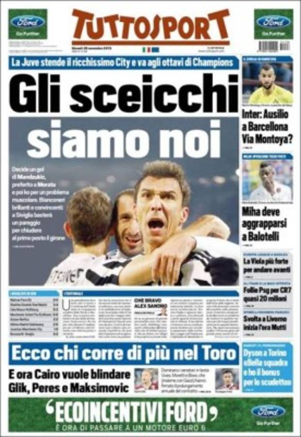 Portadas de los diarios más importantes del mundo deportivo