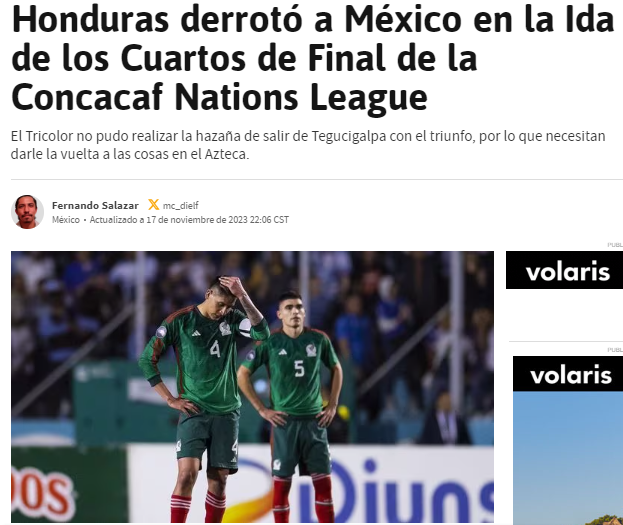 “México es exhibido”, “Papelón” y “Fue un paseo”: prensa azteca amanece frustrada por el gran triunfo de Honduras