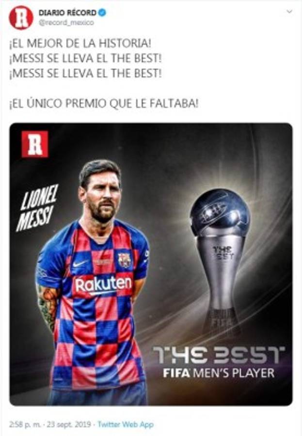 ¡Se rinden ante Lio! Lo que dicen los medios sobre Messi tras ganar su primer The Best