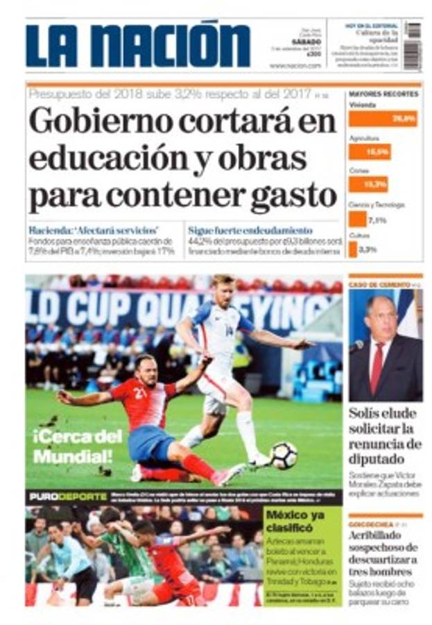 PORTADAS: Llanto en Panamá, júbilo en México, Costa Rica y Honduras