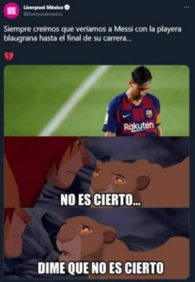 Messi se marcha para siempre: los memes hacen pedazos al Barcelona y a un 'solo' Kun Agüero