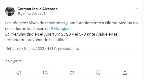 Lo que dicen los periodistas hondureños sobre el despido de Ninrod Medina en Motagua: “Nunca fue el DT que ocupaban”