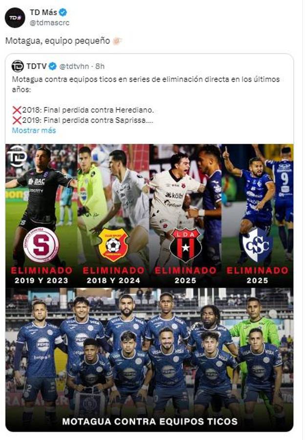 Así reaccionó la prensa al fracaso de Motagua y la terrible burla en Costa Rica: Equipo pequeño y Otra página más