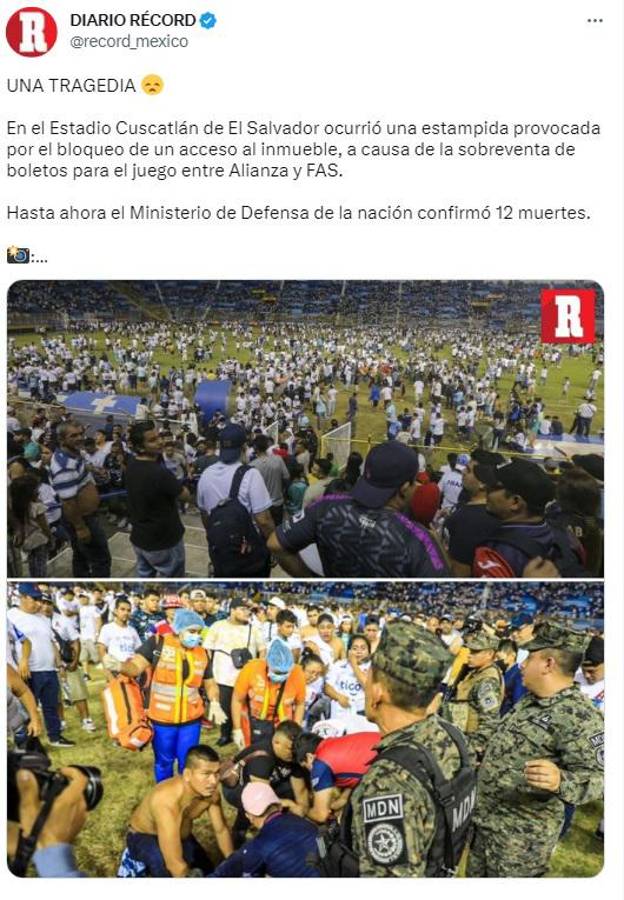 Olimpia y Real Madrid envían mensaje: La dura reacción del mundo tras la tragedia en El Salvador; “Imágenes que marcarán historia”
