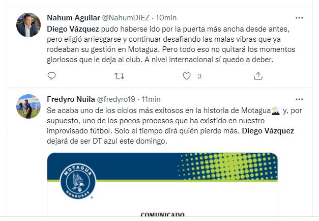 ¡Uno pide reconocimiento en el Nacional! La reacción de periodistas y aficionados tras la salida de Diego Vázquez de Motagua