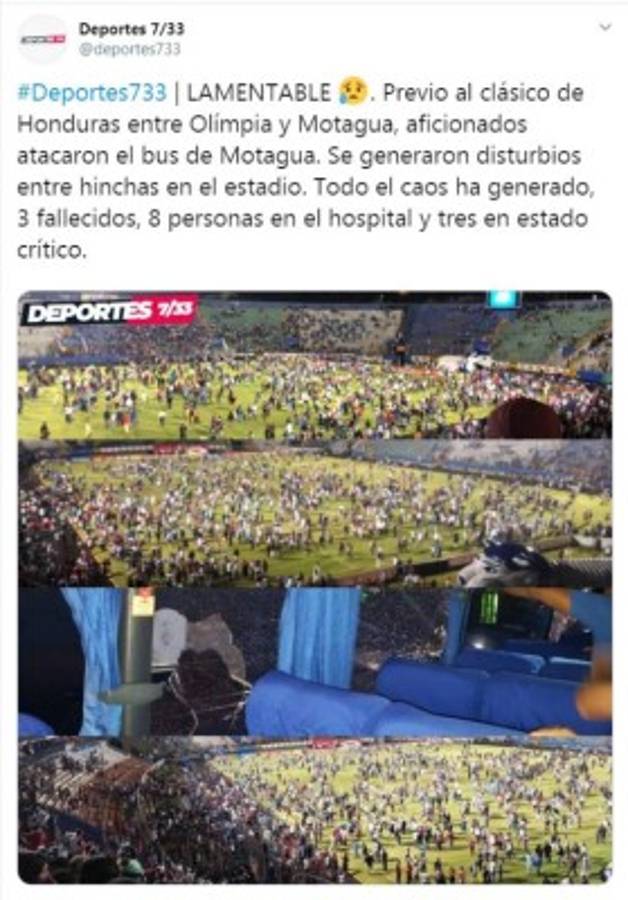 Lo que dice la prensa internacional sobre enfrentamientos entre barras del Olimpia y Motagua