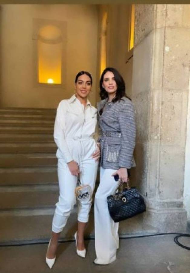 Sin Cristiano Ronaldo y con un gran sustituto, Georgina Rodríguez brilló en el Milan Fashion Week