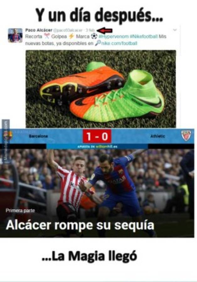 ¡Paco Alcácer, protagonista de crueles memes por su gol!