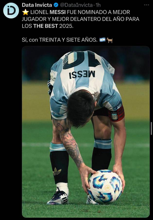 “Es una vergüenza futbolística”: la prensa estalla tras la nominación de Messi a los Premios The Best 2024