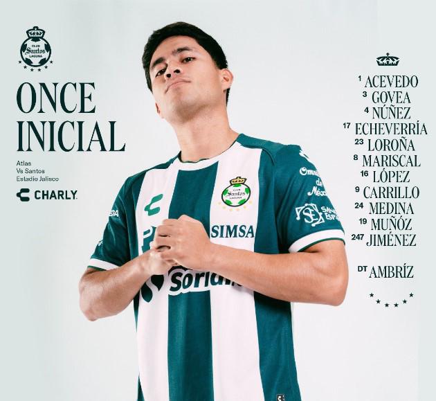 “Choco” Lozano debutó en la Liga MX, pero el Santos Laguna perdió ante el Atlas en el estadio Jalisco