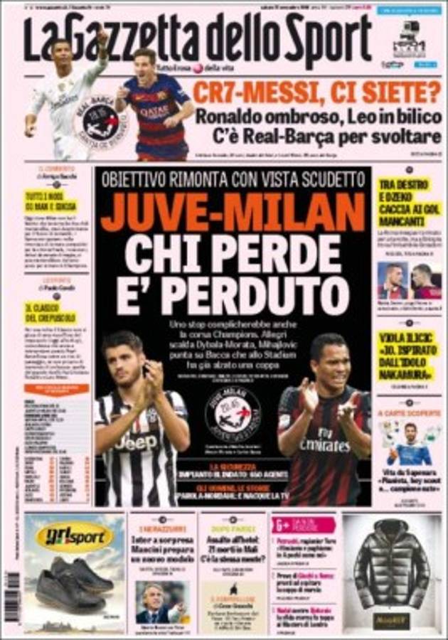 Las mejores portadas de este sábado de clásico 21 de noviembre de 2015