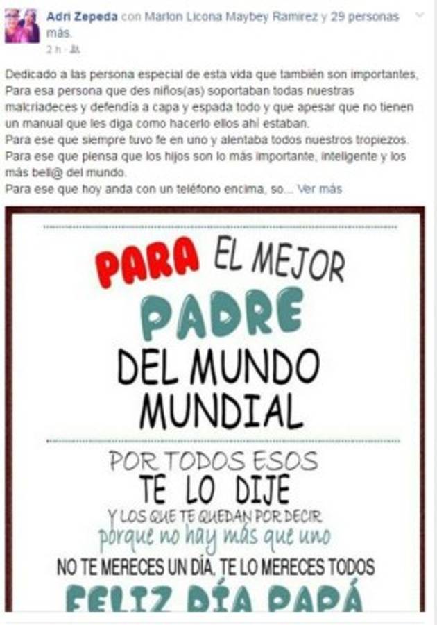 Mensajes de jugadores hondureños en el día del padre