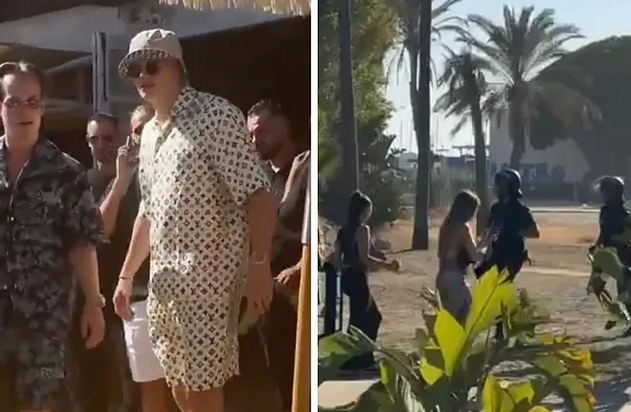 Haaland se desata en sus vacaciones: así fue captado en lujoso yate y sorprendido por una redada policial