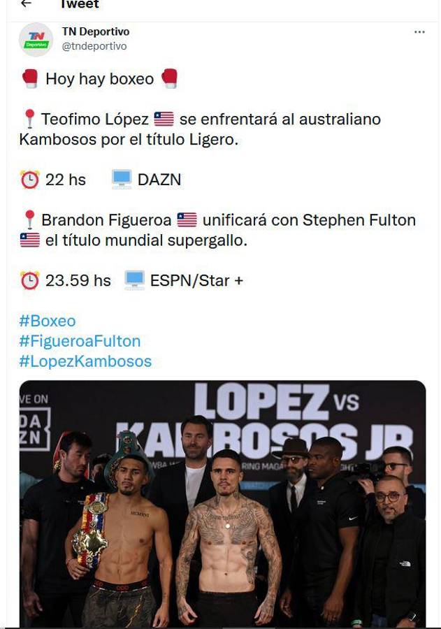 Teófimo López vs Georgie Kambosos, el mensaje de David Faitelson y todo lo que se dice en redes sobre la pelea