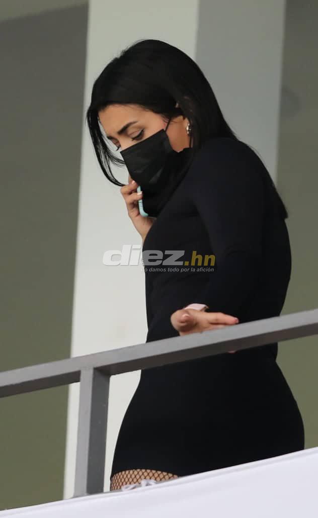 ¿Quién era la chica de negro en el Nacional? Belleza, colorido y lo que comía la Tota Medina en pleno juego Platense-Motagua